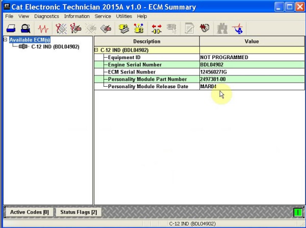 Esposizione reale 3 del software dell'adattatore III di 2015A Caterpillar ET3
