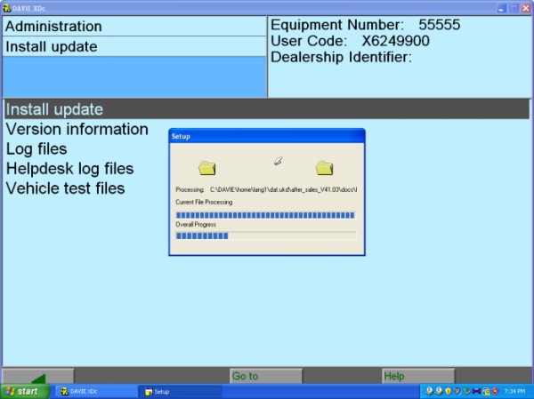 Software originale 3 del CORREDO di DAF VCI-560