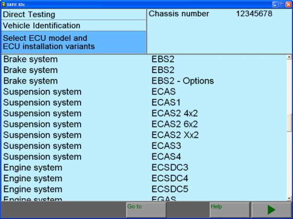 Software originale 7 del CORREDO di DAF VCI-560