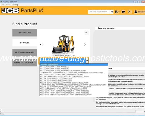 Un buon prezzo. Catalogo ricambi elettronici PartsPlus+ v2 (2.00.0004) con manuali di servizio 2017 per JCB in linea