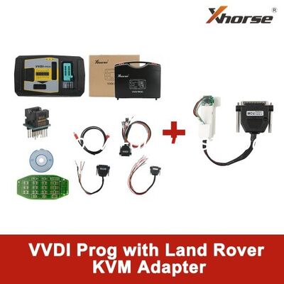 Un buon prezzo. Programmatore Xhorse VVDI PROG con adattatore Land Rover KVM, nessuna saldatura richiesta in linea