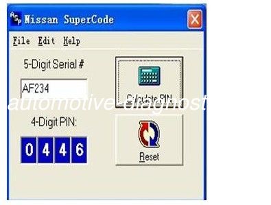 Un buon prezzo. Software eccellente di codice di Nissan, calcolatore di codice di Pin di Nissan per le chiavi di programmazione in linea