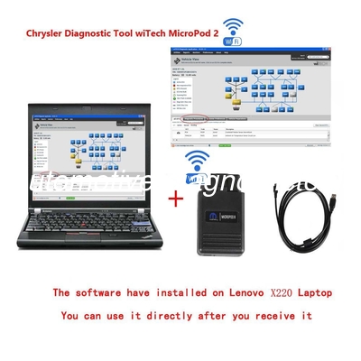 Un buon prezzo. WIFI Chrysler Diagnostic Tool WiTech MicroPod 2 con laptop Lenovo T420 in linea