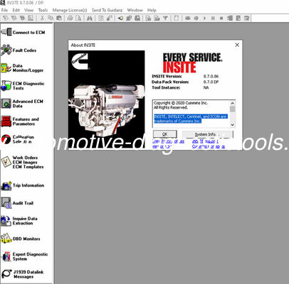 Un buon prezzo. Cu-mmins INSITE 8.7 Software 8.7 Versione Pro in linea