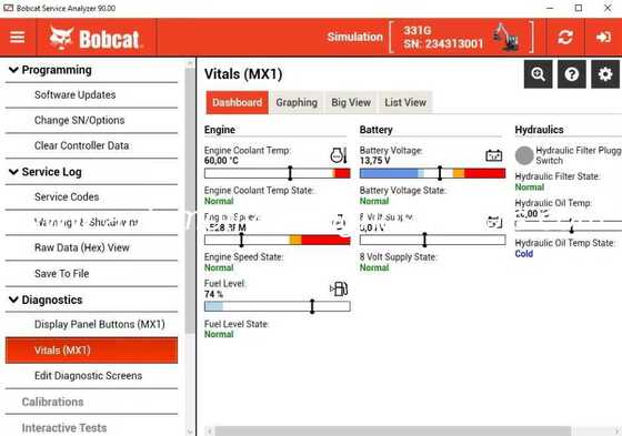 Un buon prezzo. Service Analyzer v92.16 Software diagnostico per Bobcat in linea