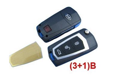 Un buon prezzo. 3+1 bottone KIA Shell chiave a distanza modificato Cerato, spazii in bianco a distanza su ordinazione di chiave dell'automobile in linea